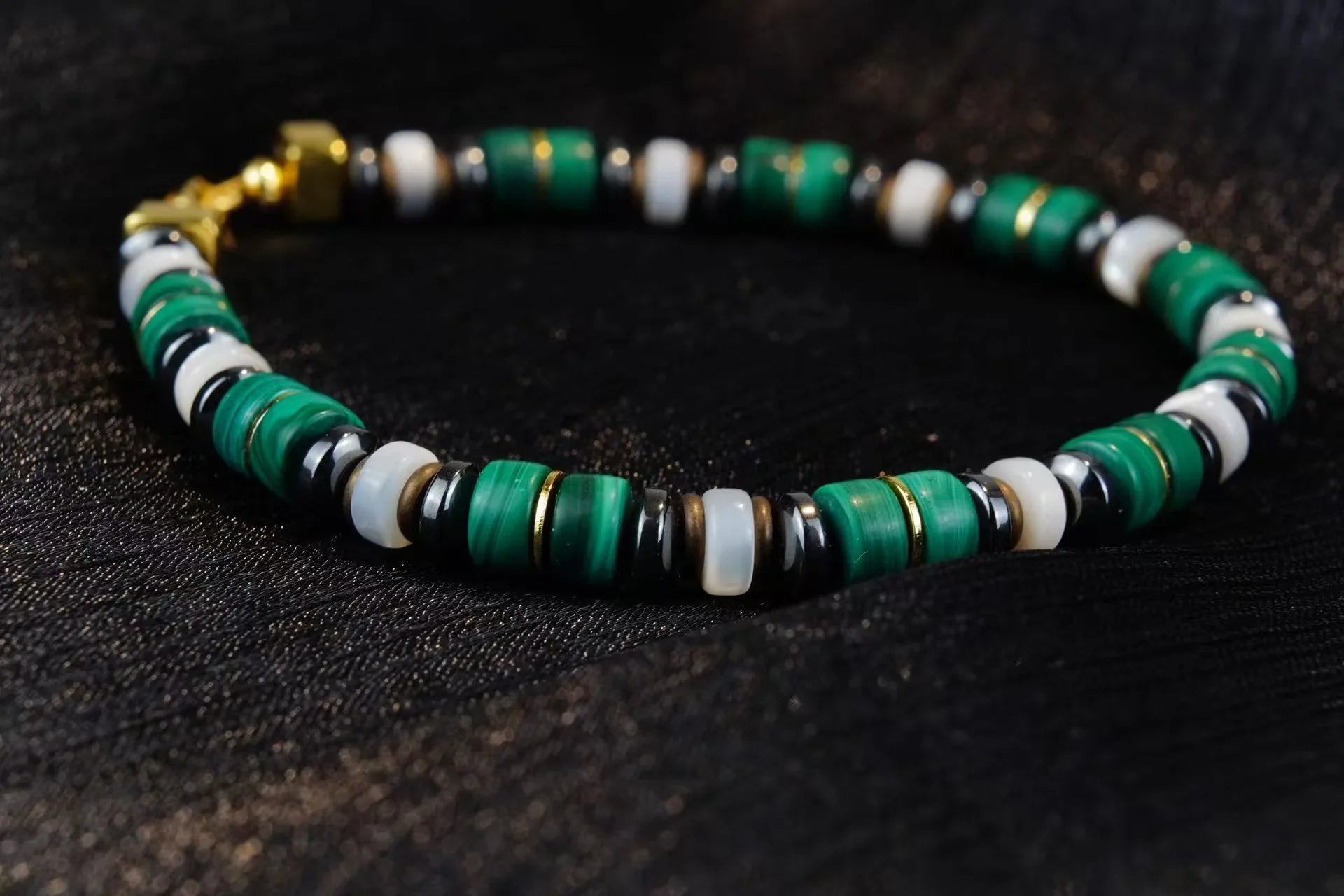 Malachite and Mother of Pearl Bracelet