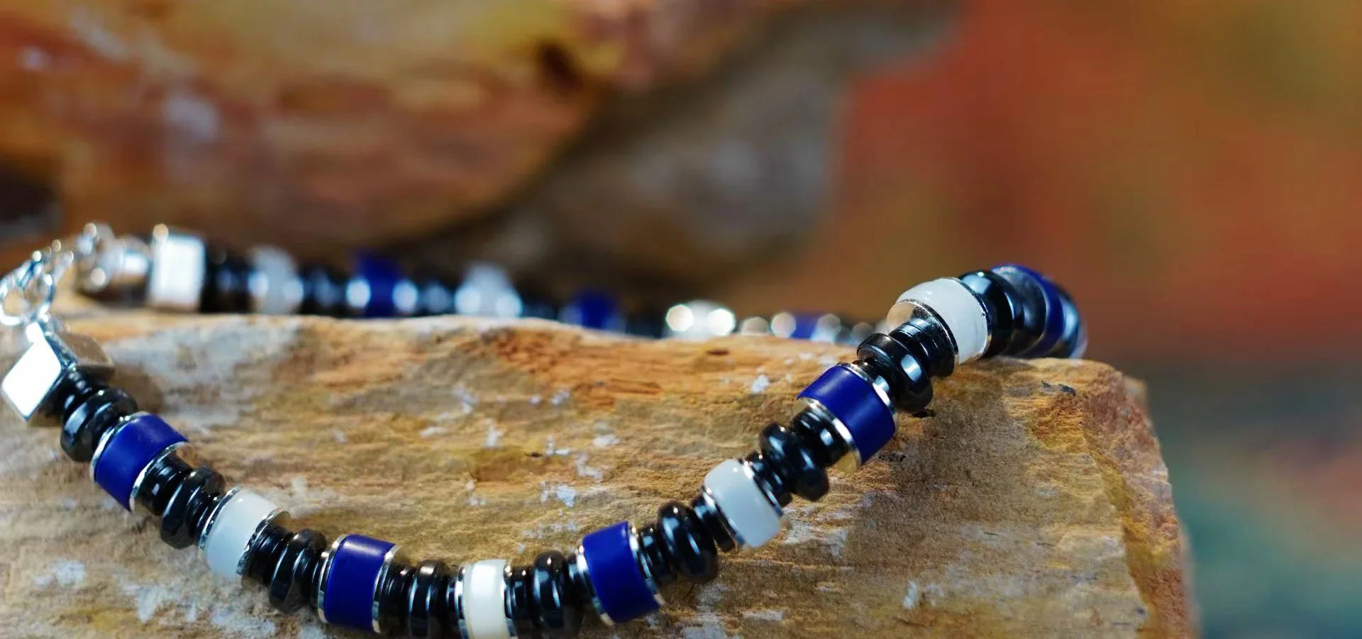 Lapis Lazuli and Mother of Pearl Bracelet