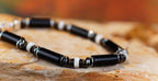 Black Agate and Mother of Pearl Bracelet