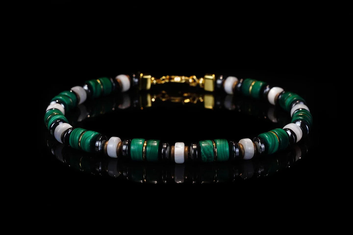 Malachite and Mother of Pearl Bracelet