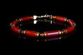Red Agate and Amber Bracelet