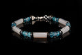 White Agate and Blue Apatite Bracelet