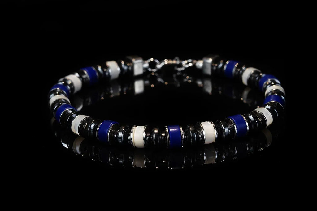 Lapis Lazuli and Mother of Pearl Bracelet